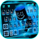 blue smoke cool dj theme android application logo